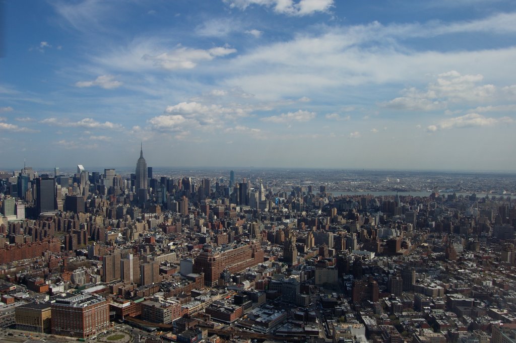 New York from helicopter, Хобокен