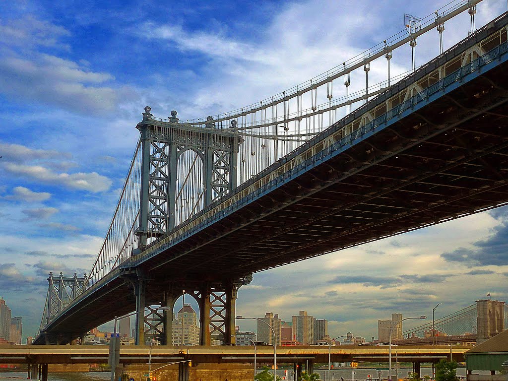Manhattan Bridge, New York, USA, Бруклин