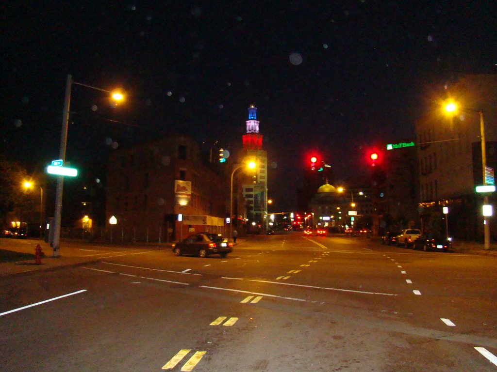 Downtown Buffalo N.Y. at night July 5th 2008, Буффало