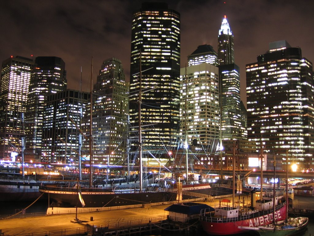 South Street Seaport and Financial Center skyline [007783], Депев