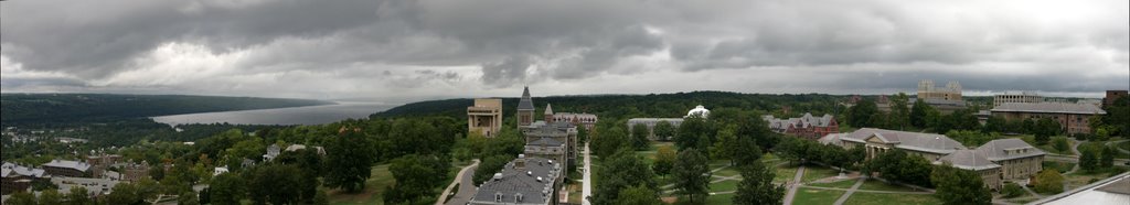 Campus and Cayuga view from McGraw tower, Итака