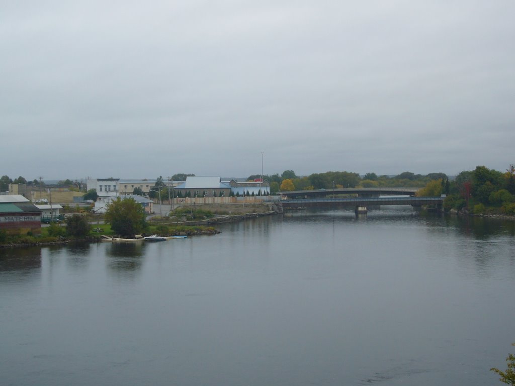 View of bridges where Oswegatchie meets St. Lawrence River, Огденсбург