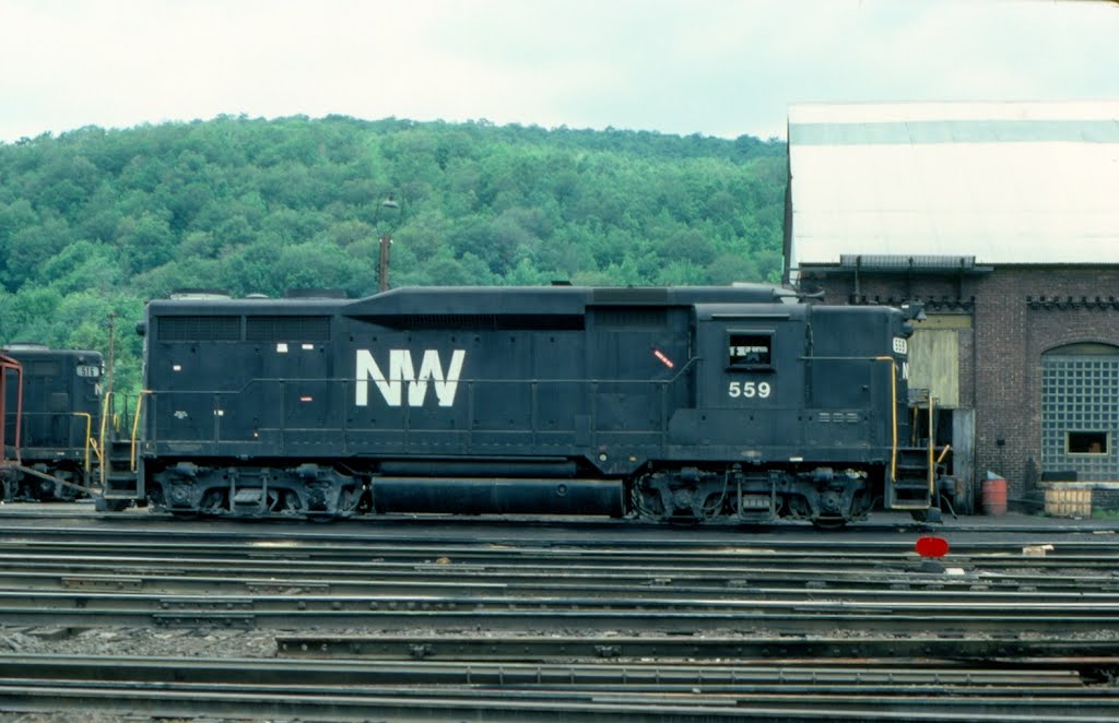 Norfolk and Western Railway EMD GP30 No. 559 at Oneonta, NY, Онеонта