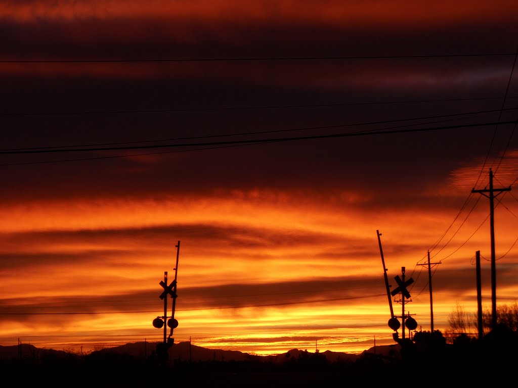 Burning sunset, Аламогордо