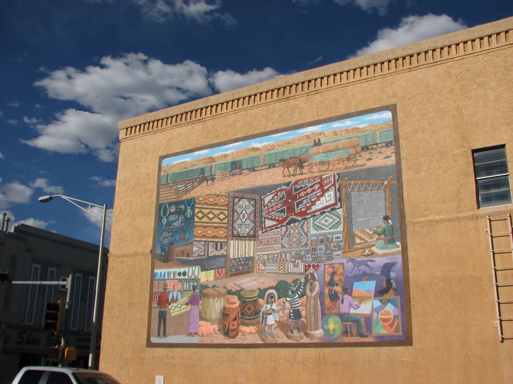 Native American Trading Mural by Chester Kahn - Gallup, NM, Гэллап