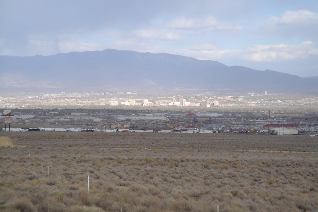 Albuquerque Downtown from i40, Сандиа