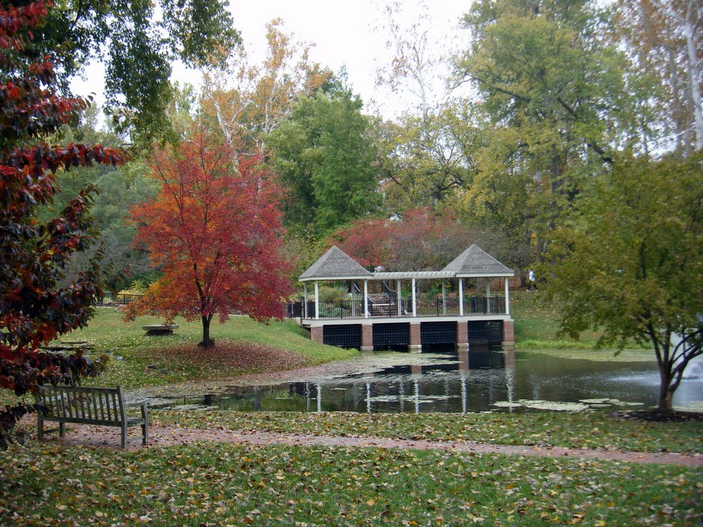 Ohio University-pond in fall, Атенс