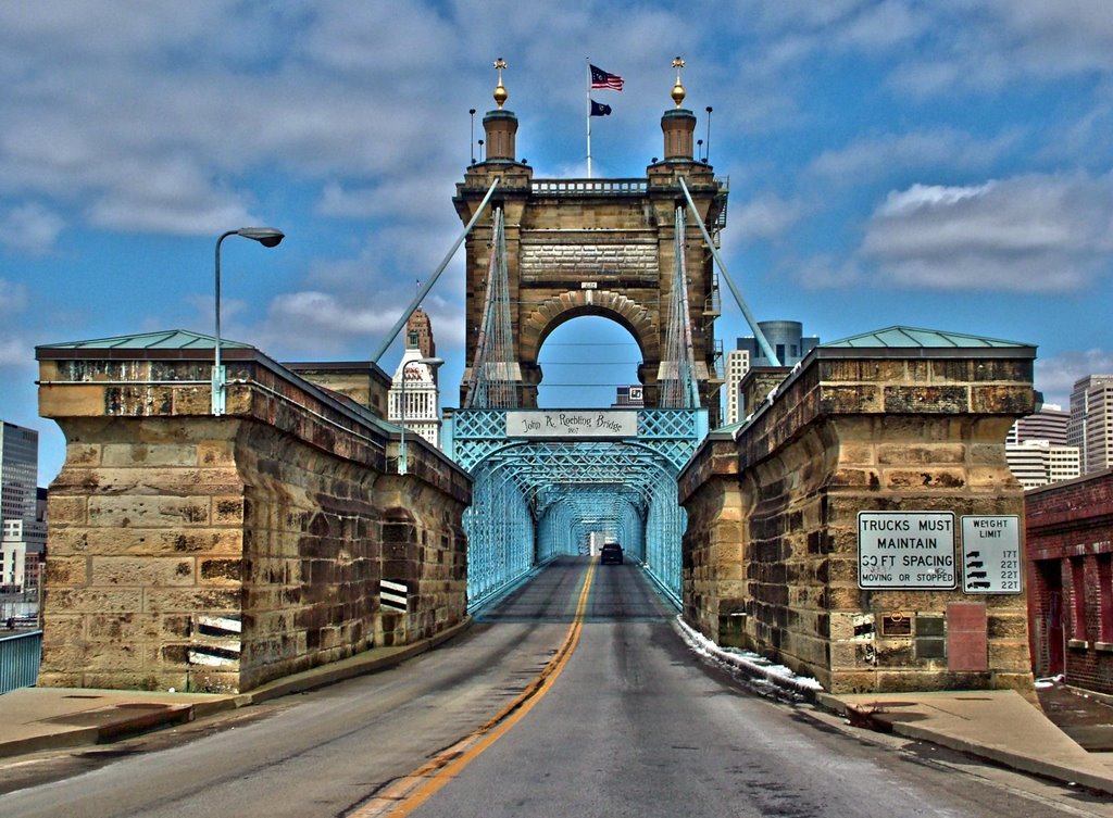 John A. Roebling Bridge, Ohio - Kentucky, Вест Карроллтон