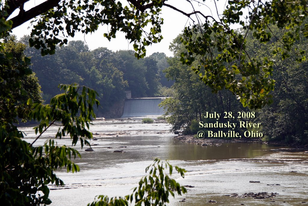 Sandusky river from the bridge at Ballville Ohio., Грин-Спрингс