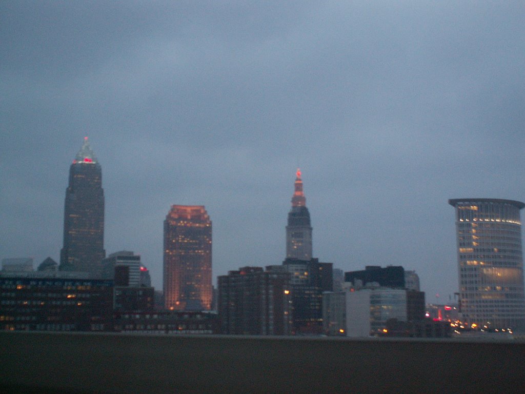 Downtown Cleveland from the West Shoreway, Кливленд