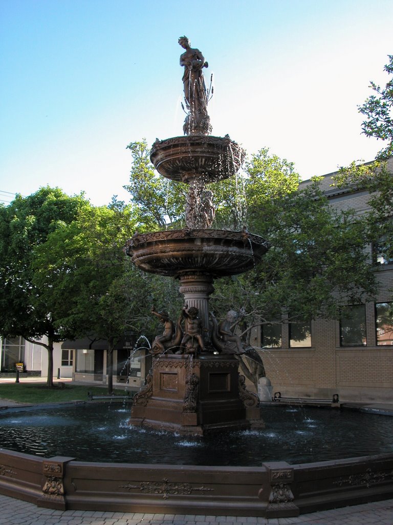 Old City Fountain, Downtown, Lancaster, Ohio, Ланкастер