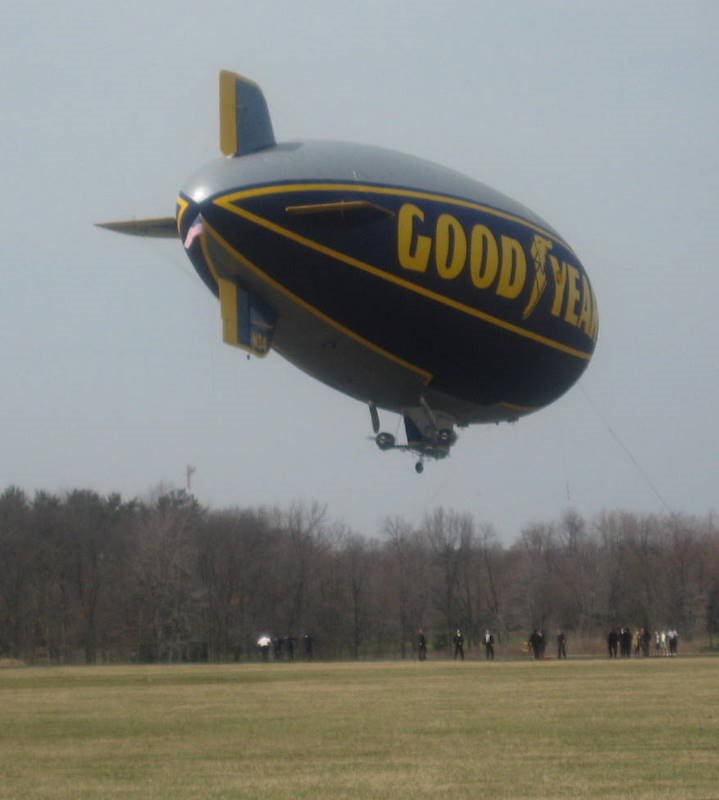 Home of the Goodyear Blimp coming in for a landing, Могадор