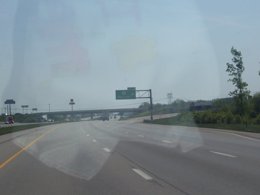 Exit 79 to US-42 from I-70 Eastbound 05/03/12, Мэдисон