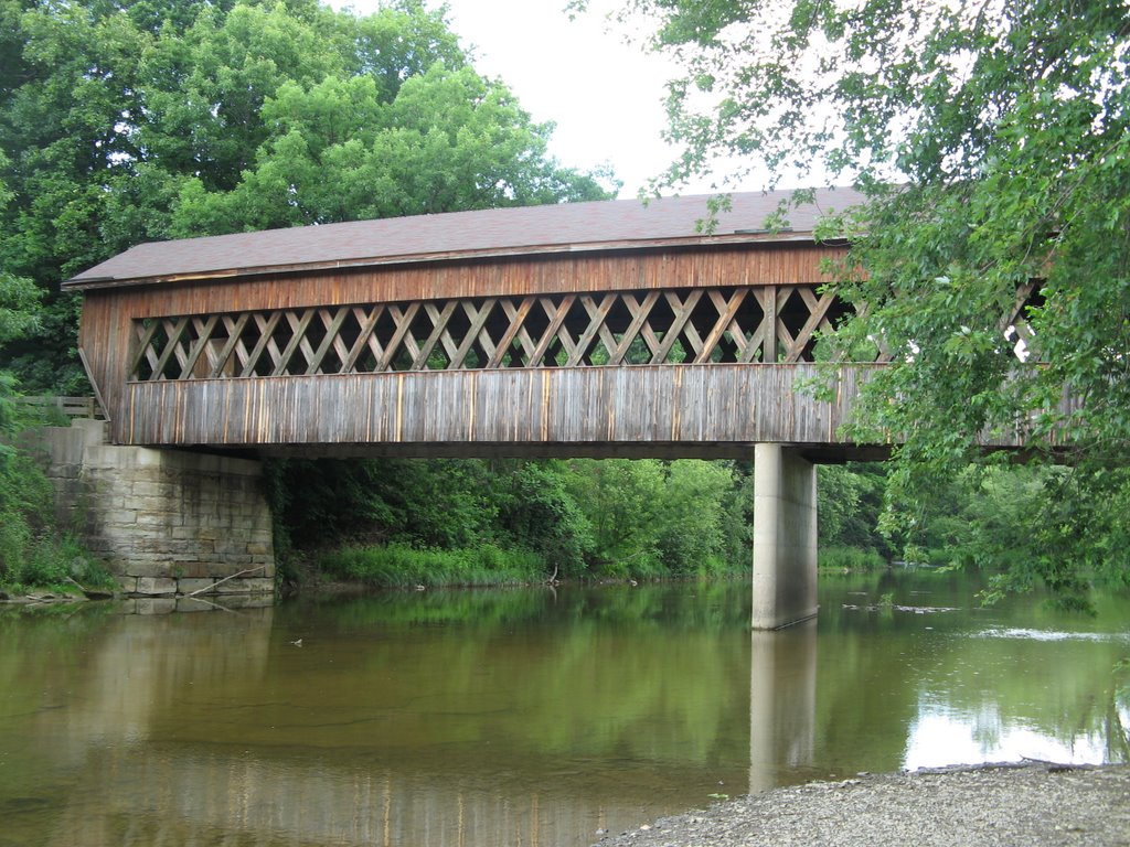 covered bridge, State Road, Ashtabula County, Ohio, Норт-Кингсвилл
