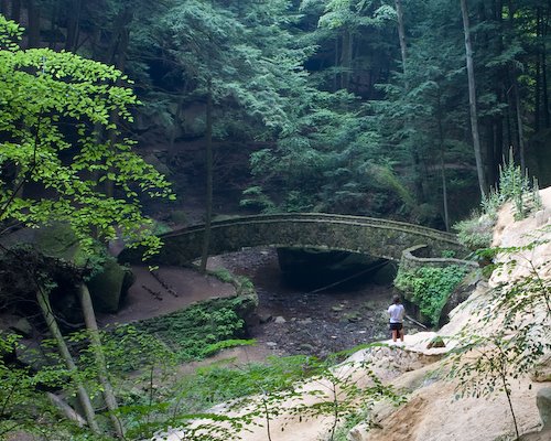 Bridge at Old Mans Cave - Hocking Hills, Рарден