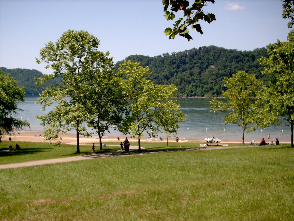 Cave Run Lake,Ky. beach and picnic area at Twin Knobs, Рарден