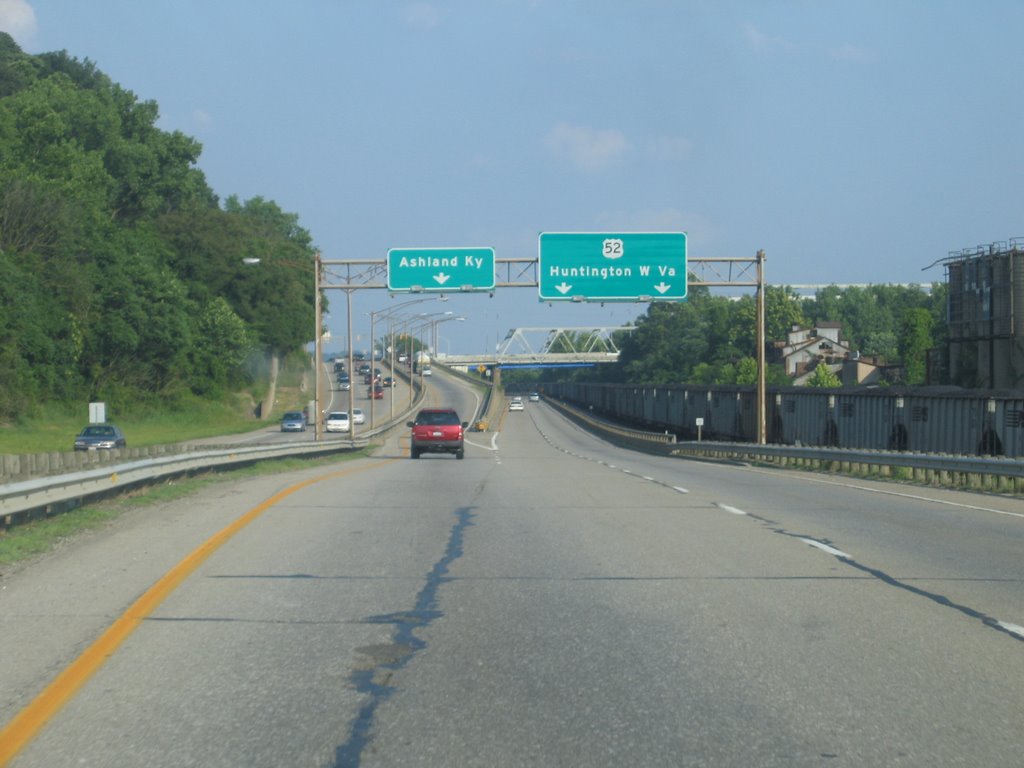 US 52 East exit from Coal Grove, Ohio, to Ashland, Kentucky, Саут-Пойнт