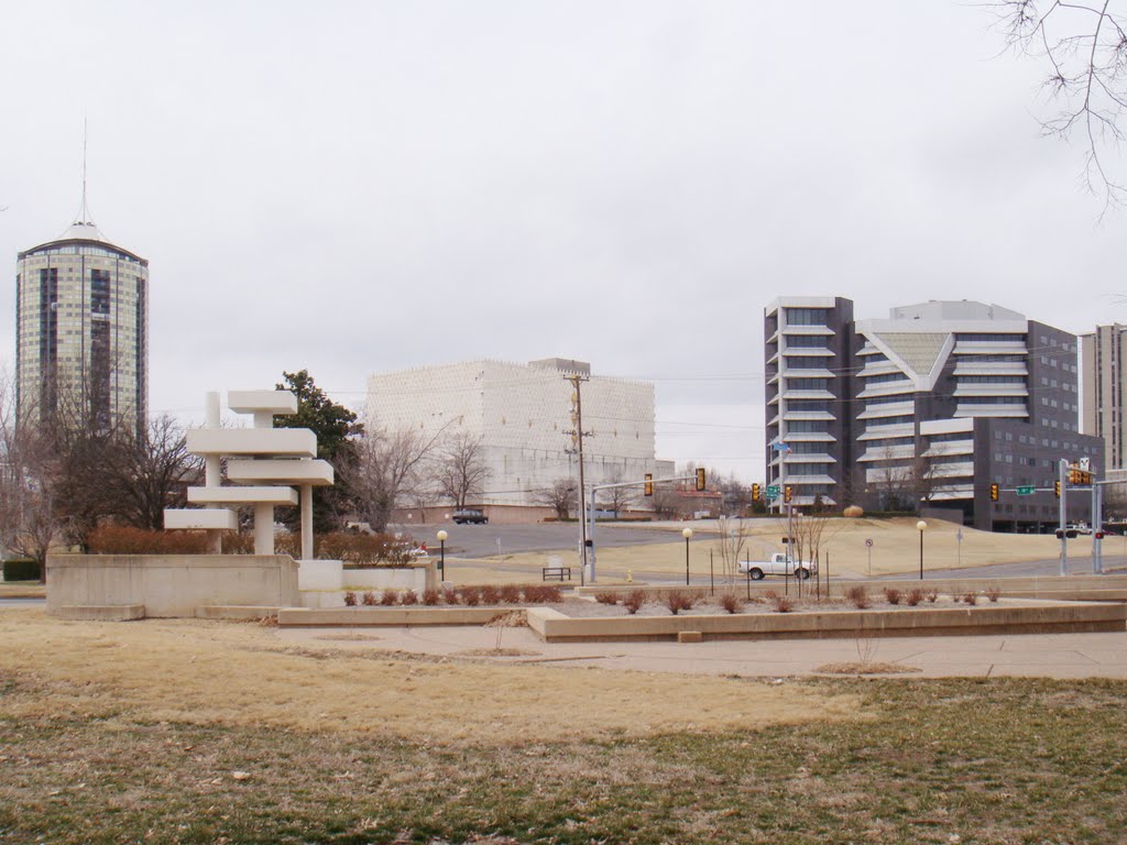 View of some buildings in downtown Tulsa, OK USA, Талса
