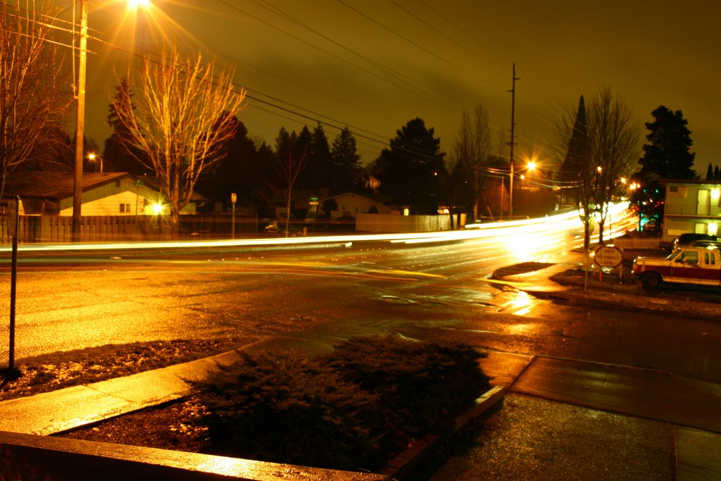 evening traffic blur, Бивертон