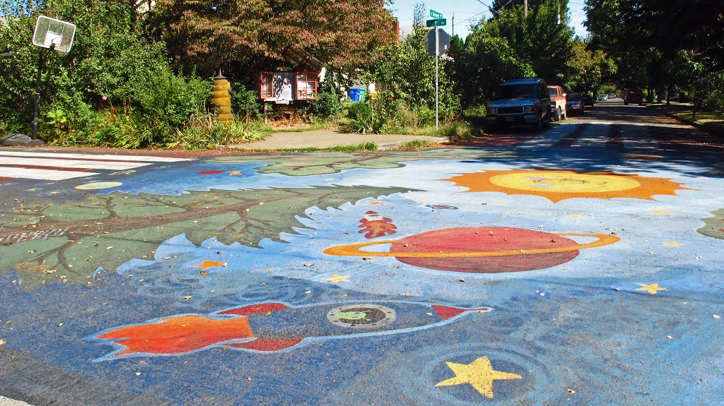 Share-it Square the site of the first intersection mural, it all began here in 1996., Милуоки