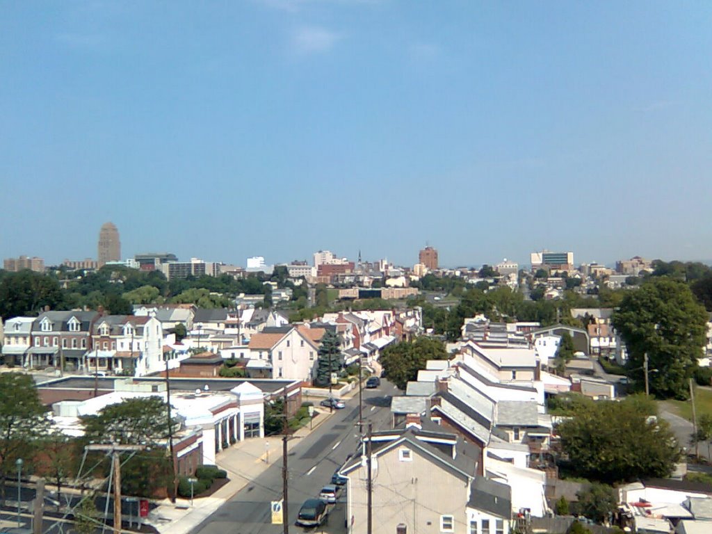 View of Allentown facing North from roof of Good Shepherd parking deck. 8/08, Аллентаун
