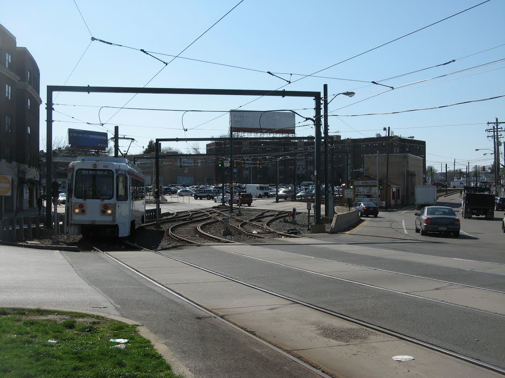 light rail junction, 69th St. Terminal, Philadelphia, Аппер-Дарби