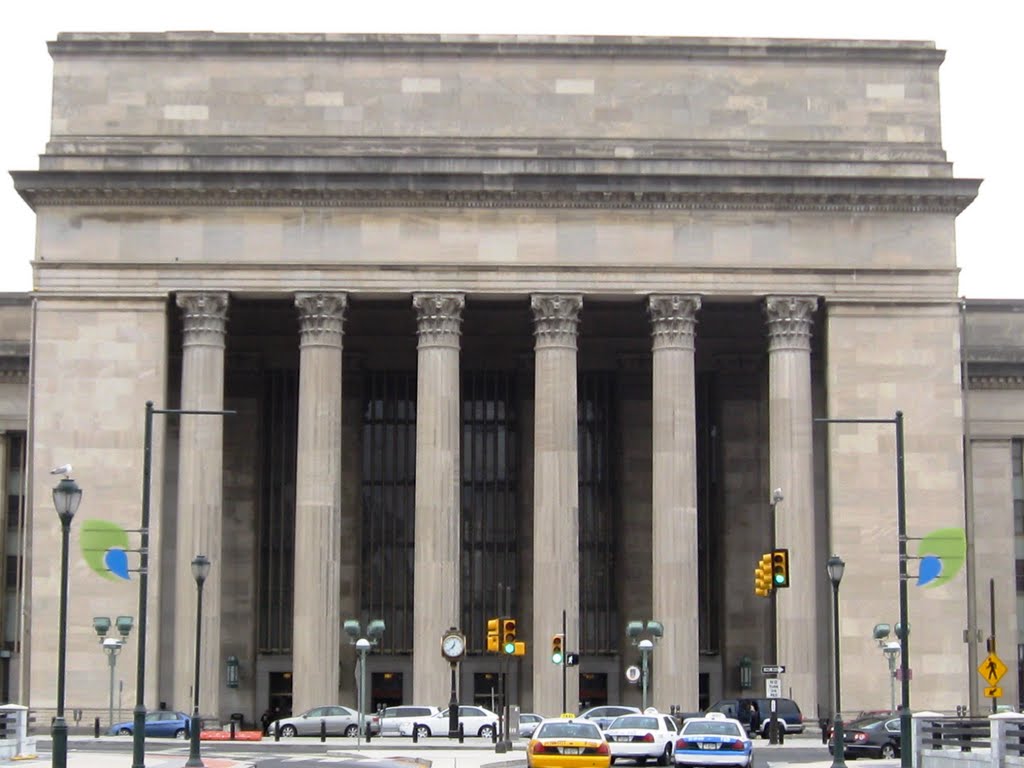 Philadelphia 30th Street Station - West facade. Philadelphia, PA, USA., Белмонт