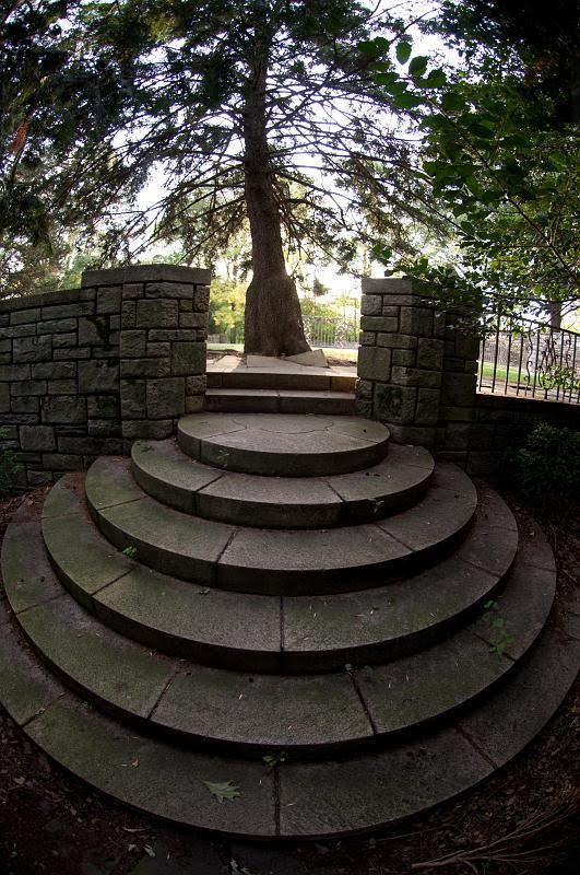 Stairs in a Park. Bryn Athyn College of the New Church, Pennsylvania, Брин-Атин