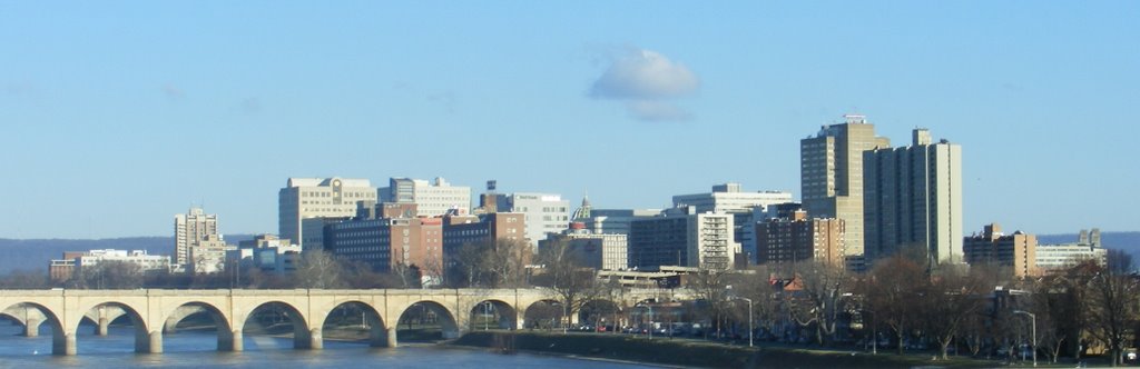 View of Downtown Harrisburg from John Harris Bridge, Гаррисберг