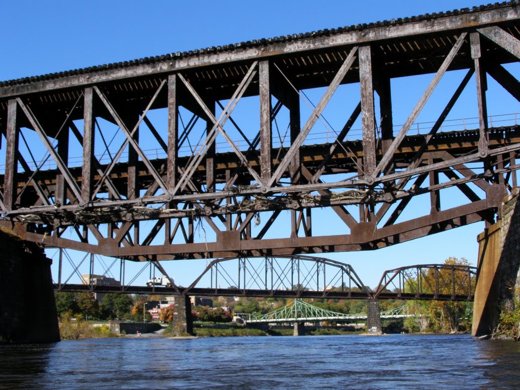 Old CNJ Line Railroad Bridge over Delaware River, Истон