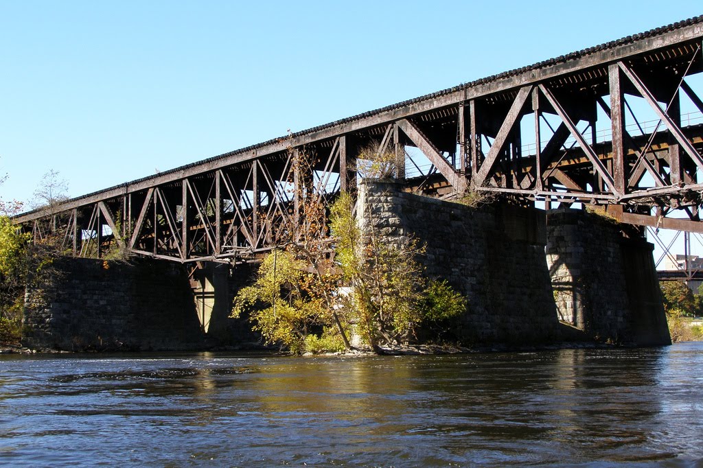Old Lehigh Valley Railroad Bridges over Delaware River, Истон