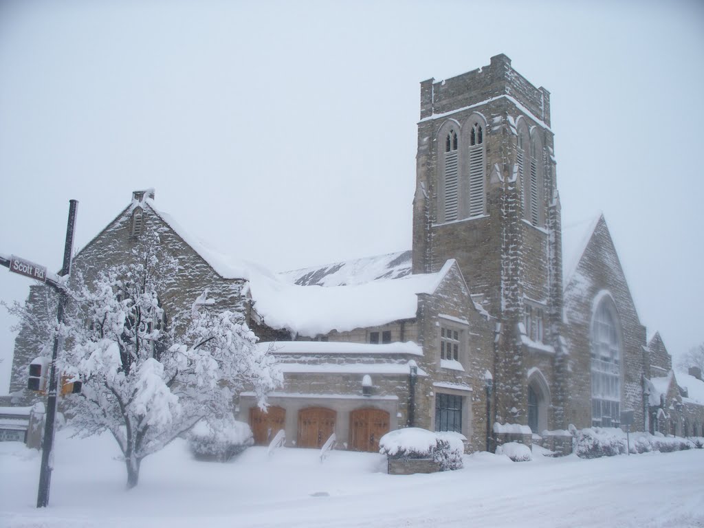 Mt Lebanon United Methodist in blizzard, Маунт-Лебанон