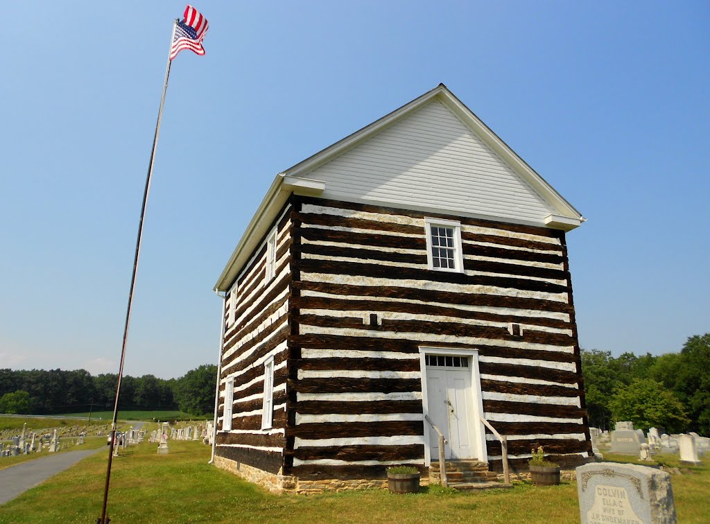 Old Log Church, Chestnut Ridge and Schellsburg Union Cemetery, Historic Lincoln Highway, Cemetery Rd, Schellsburg PA, Пайнт