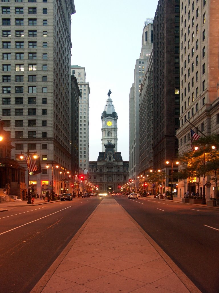 Philadelphia - Usa - South Broad Street and the City Hall, Филадельфия