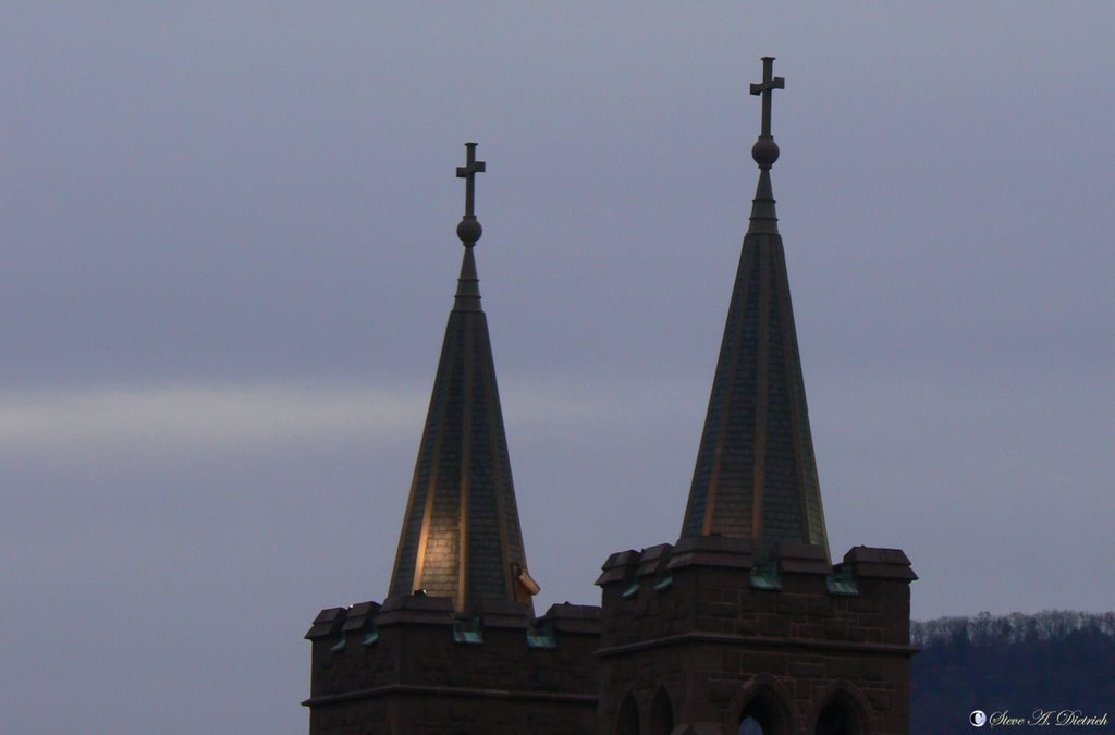 Church - Catholic, Steeples, Cross - Lock Haven, PA, Флемингтон