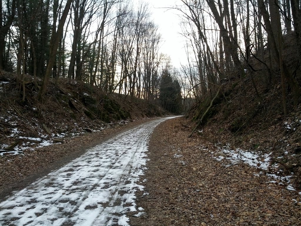 Snow covered path, Хеллертаун