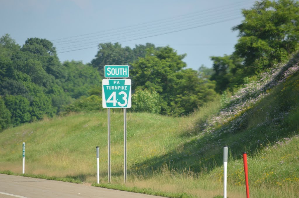 Sign of Turnpike 43, Эллсворт