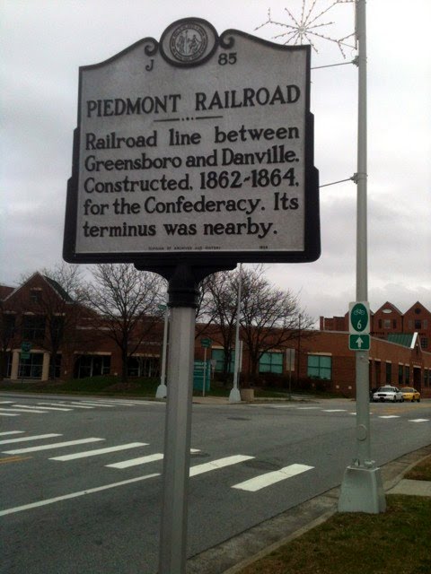 Piedmont Railroad Historical Marker - Downtown Greensboro, NC, Гринсборо