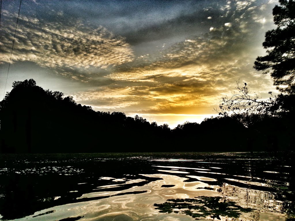 Fishing at sunset., Давидсон