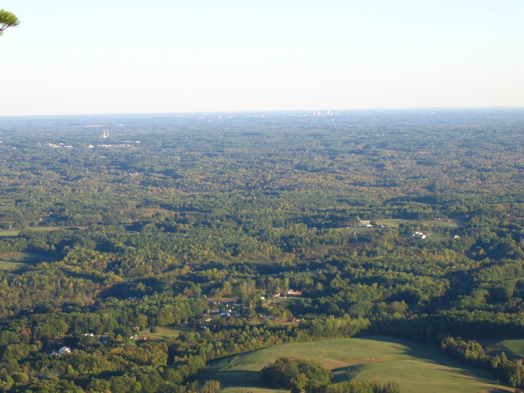 View from Pilot Mountain of Winston Salem, Кулими