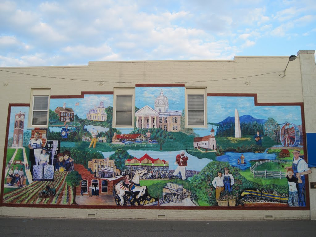 Scenes from Cleveland County mural, Шелби