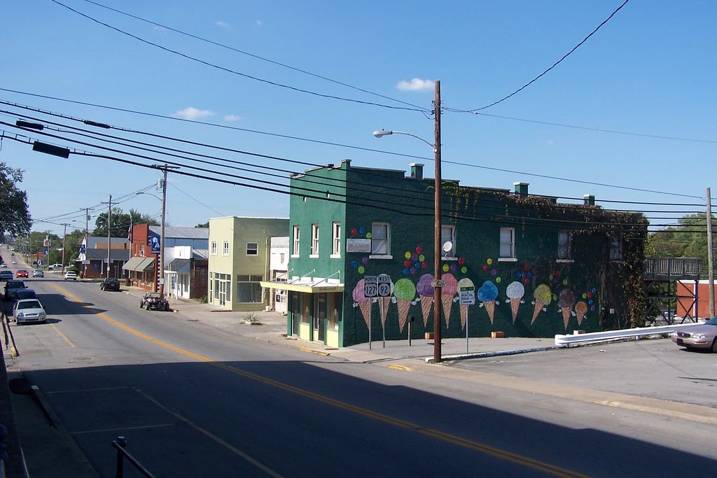 Main Street, Jamestown, Russell County, Kentucky, Бакстер