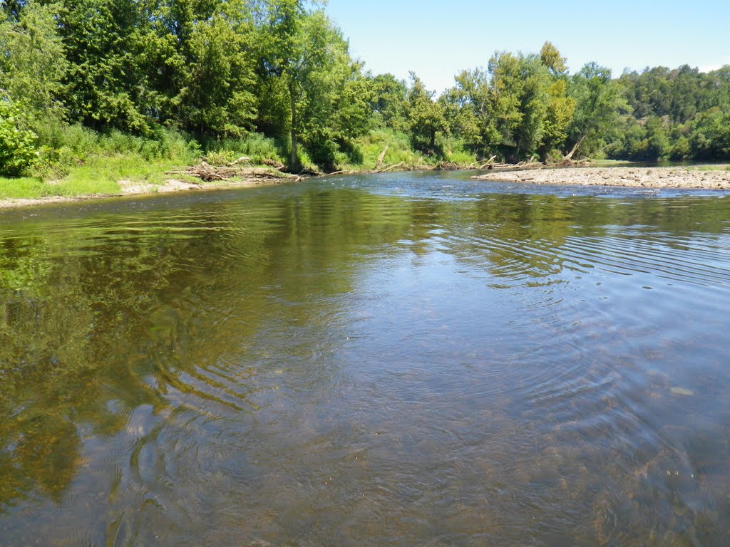 Caney Fork River at Stonewall, TN - Downstream View from low flow control, Гордонсвилл
