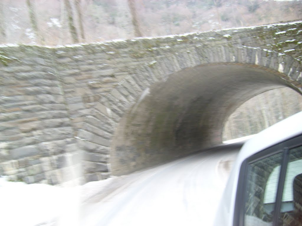 Snowy Road under the Bridge, Лукоут Моунтаин