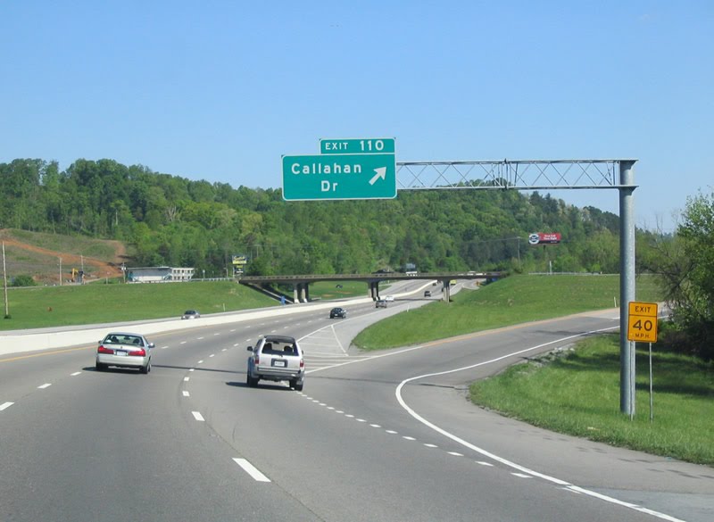 Interstate 75 north at the Exit 110 - Callahan Drive, Пауелл