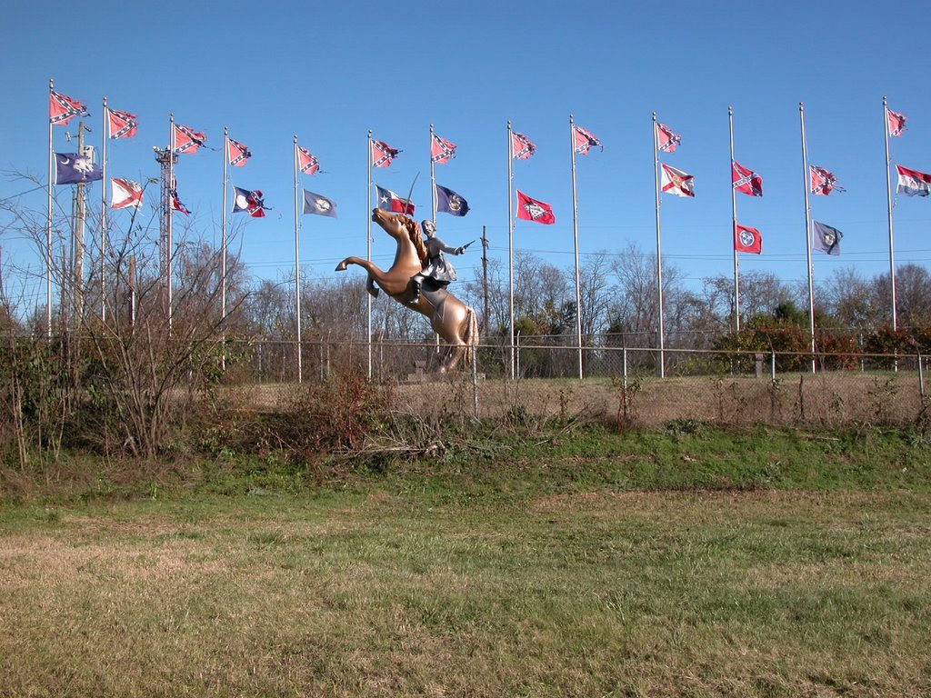 Nathan Bedford Forrest and Flag Display, Off I-65, South of Nashville, Tennessee, Сентертаун