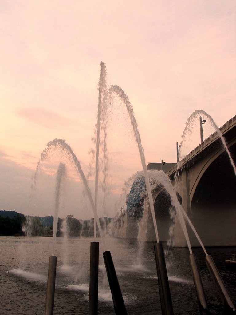 Waterfront Fountain at Rosss Landing in Chattanooga, Чаттануга