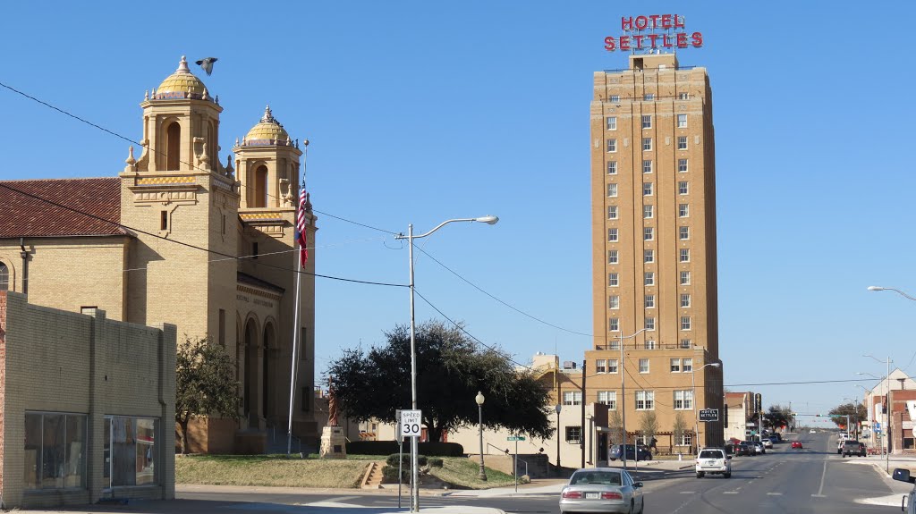 Historic 1930 Settles Hotel, Big Spring, Texas, Биг-Спринг
