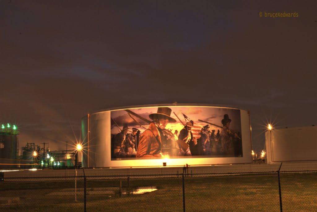 Sam Houston Mural on Vopak Storage Tank, Дир-Парк