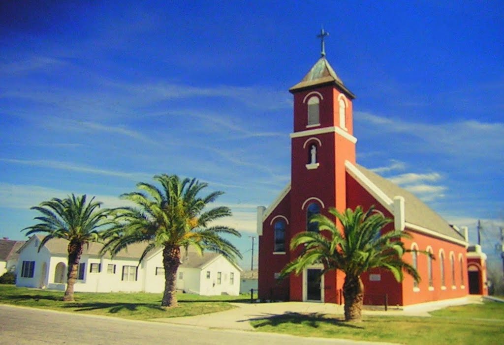 Our Lady of Consolation RC church, Vattman, TX, feb 1995, Одем